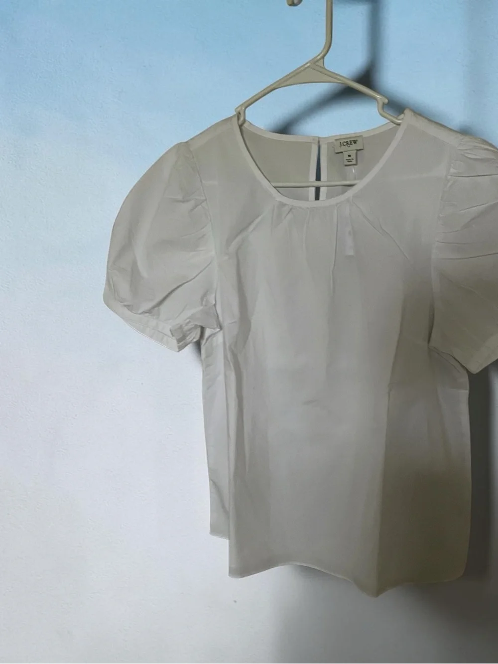 J. Crew Cream Puff Sleeve Blouse